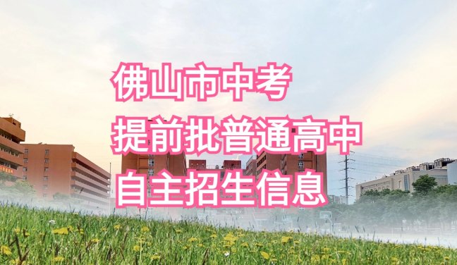 2024年南海艺术高中初一新生招生简章